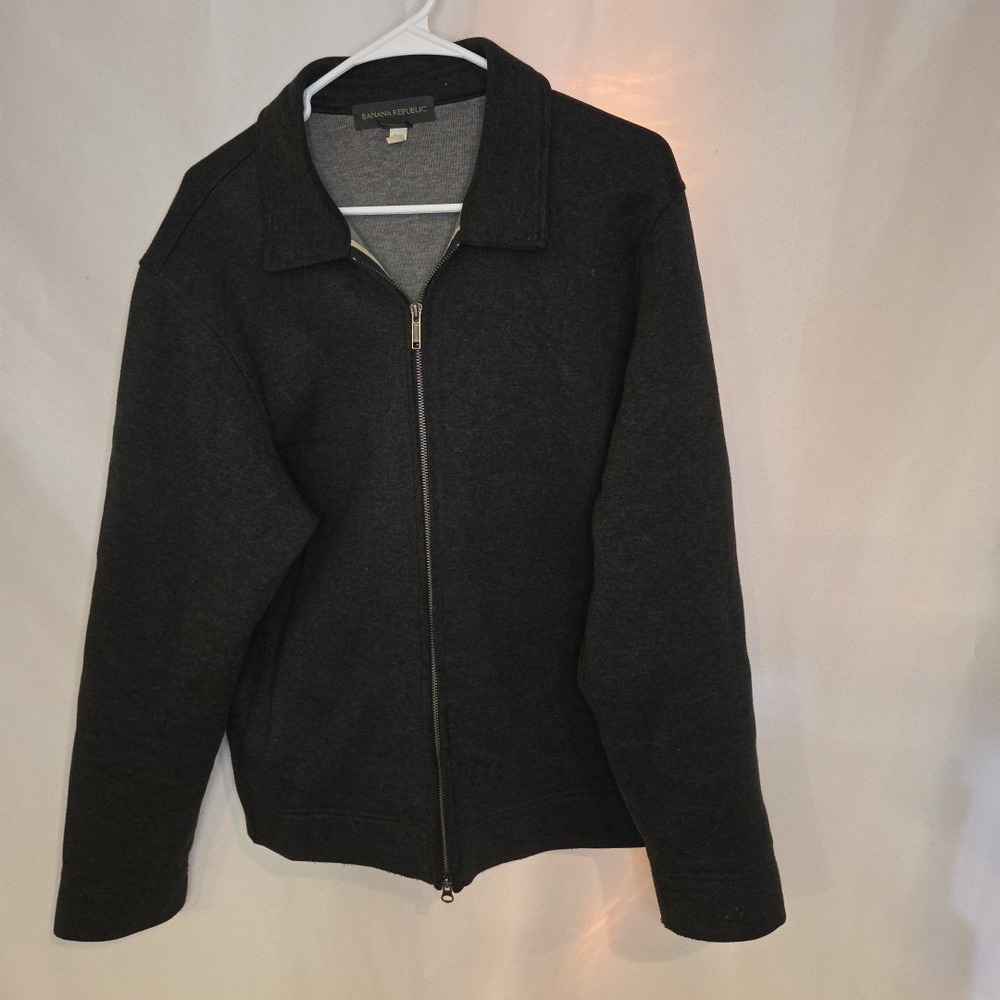Banana Republic Full Zip Sweatshirt‎  Men's Large Gray XL
